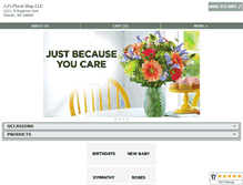 Tablet Screenshot of jjfloralshop.com